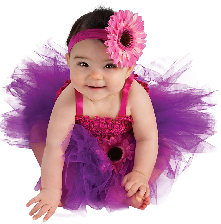 Baby Pink And Purple Flower Tutu Costume Baby Pink And Purple Flower Tutu Costume