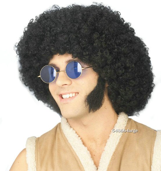 Black Mutton Chops Side Burns