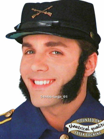 Black Mutton Chops Side Burns