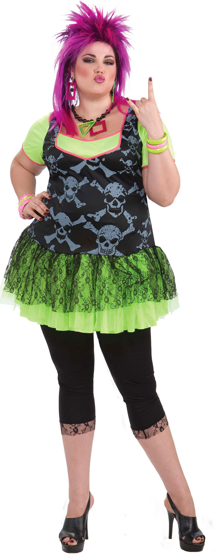 Plus Size 80's Punk Lady Costume