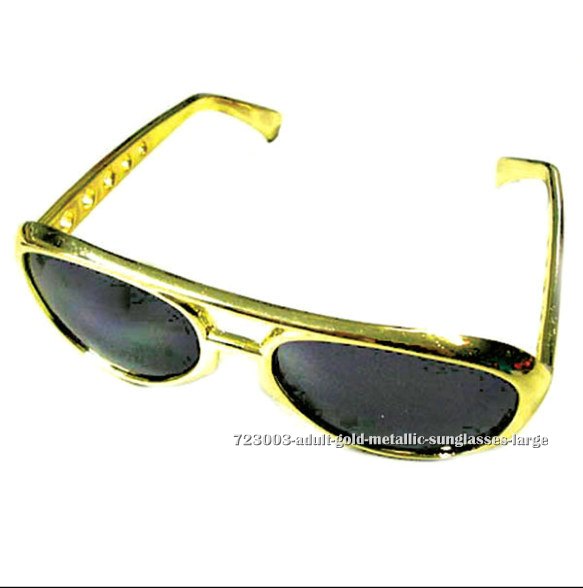 Adult Gold Metallic Sunglasses