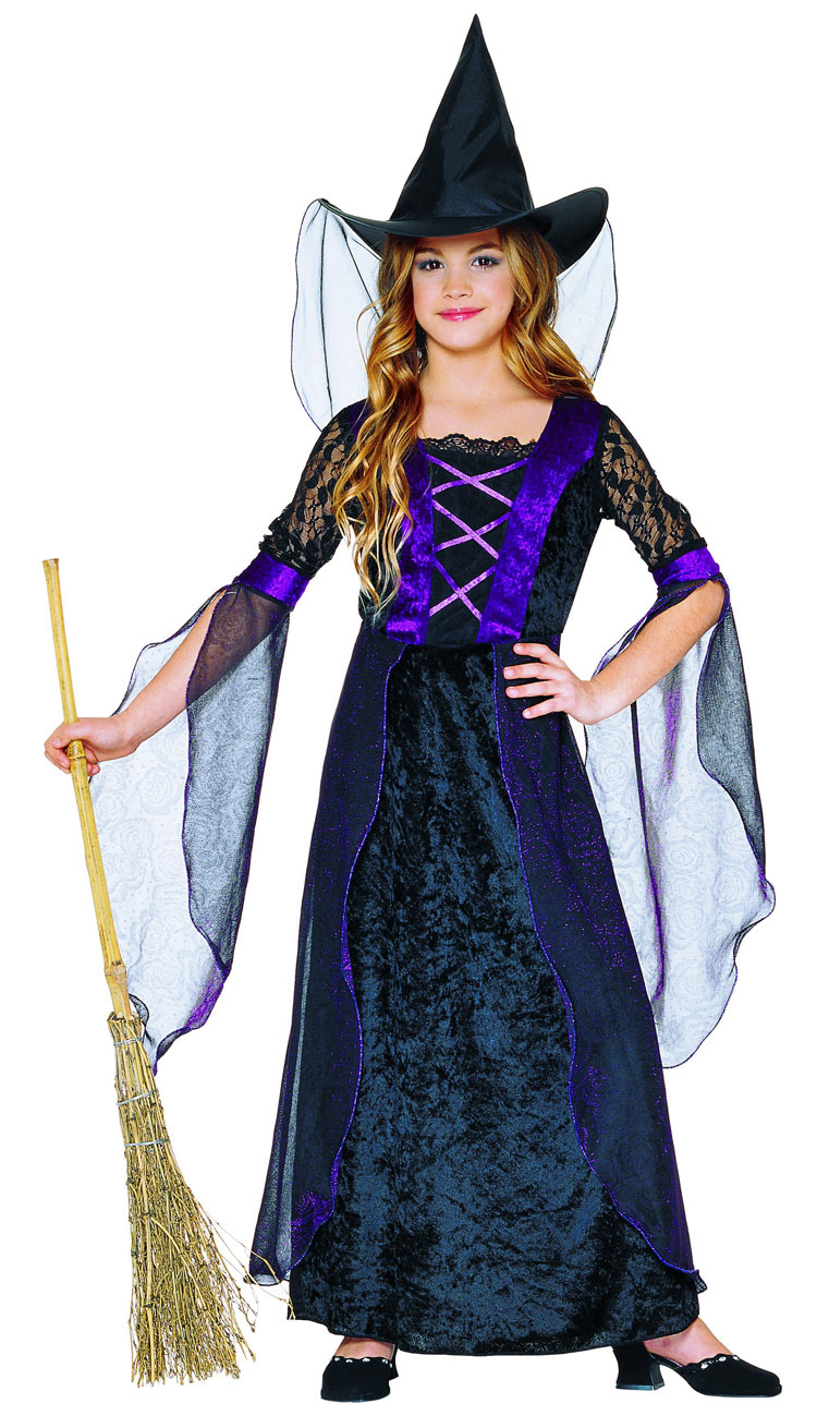 Girls Purple Witch Costume
