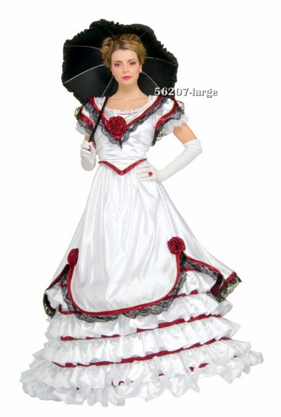 White Southern Belle Dress Costume White Southern Belle Dress Costume
