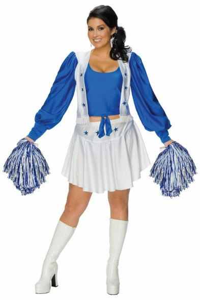 Deluxe Plus Size Dallas Cowboys Cheerleader Costume
