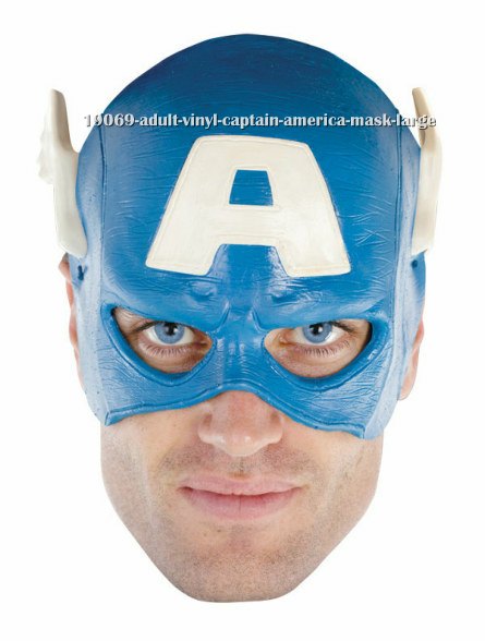 Adult Vinyl Captain America Mask