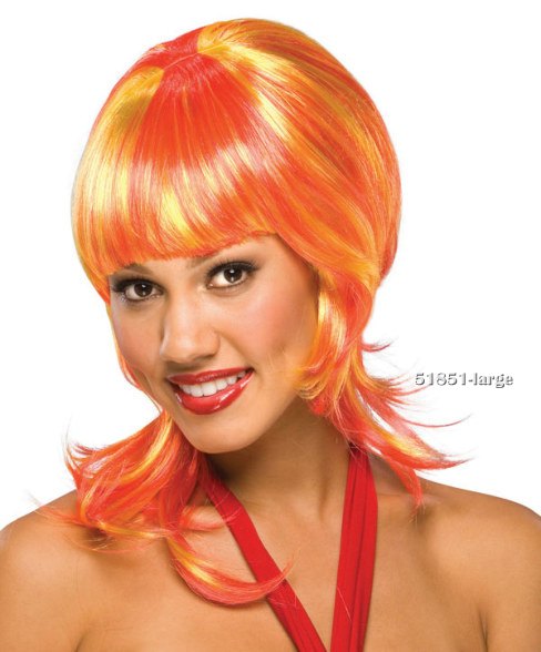 Oo La La Orange & yellow Wig