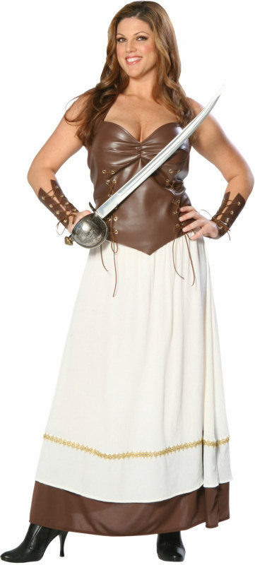 Viking Warrior Princess Plus Adult Costume