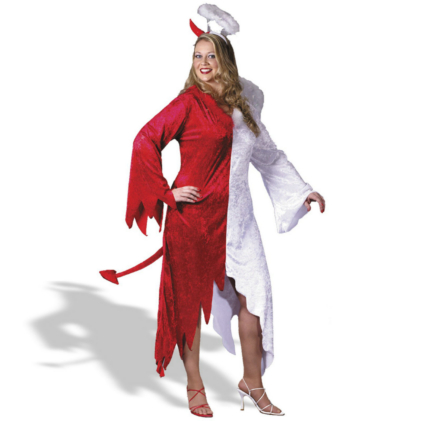 1/2 Devil, 1/2 Angel Plus Adult Costume 1/2 Devil, 1/2 Angel Plus Adult Costume