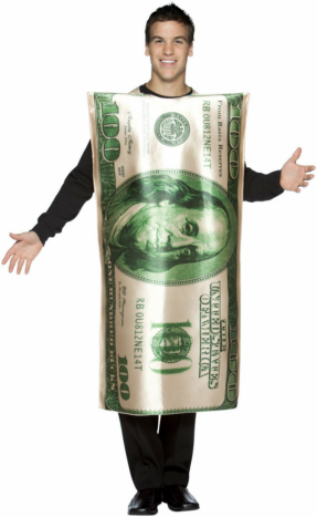 $100 Bill Adult Costume $100 Bill Adult Costume