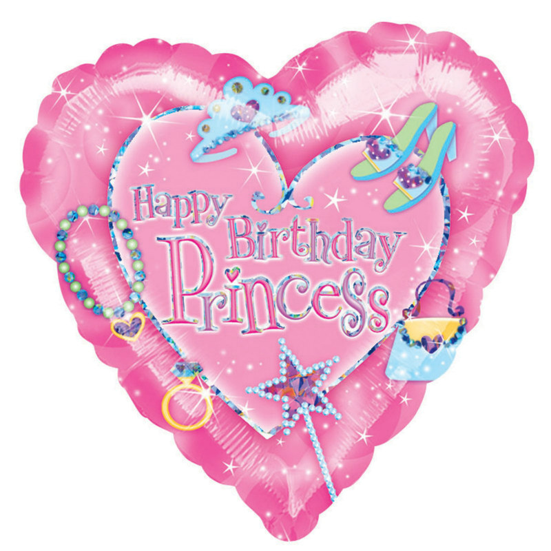 18" Princess Heart-Shaped Foil Balloon 18" Princess Heart-Shaped Foil Balloon