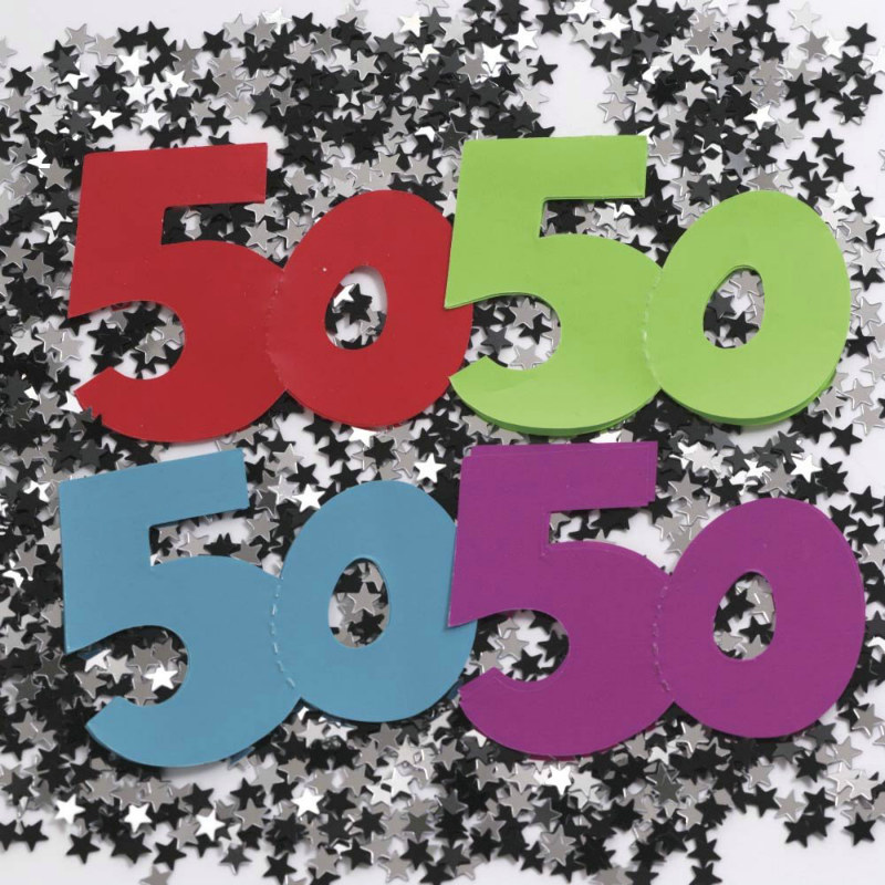 "50" Large Confetti "50" Large Confetti