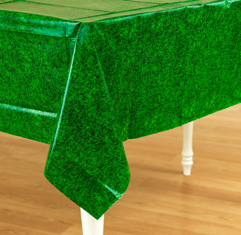 Green Grass Plastic Tablecover