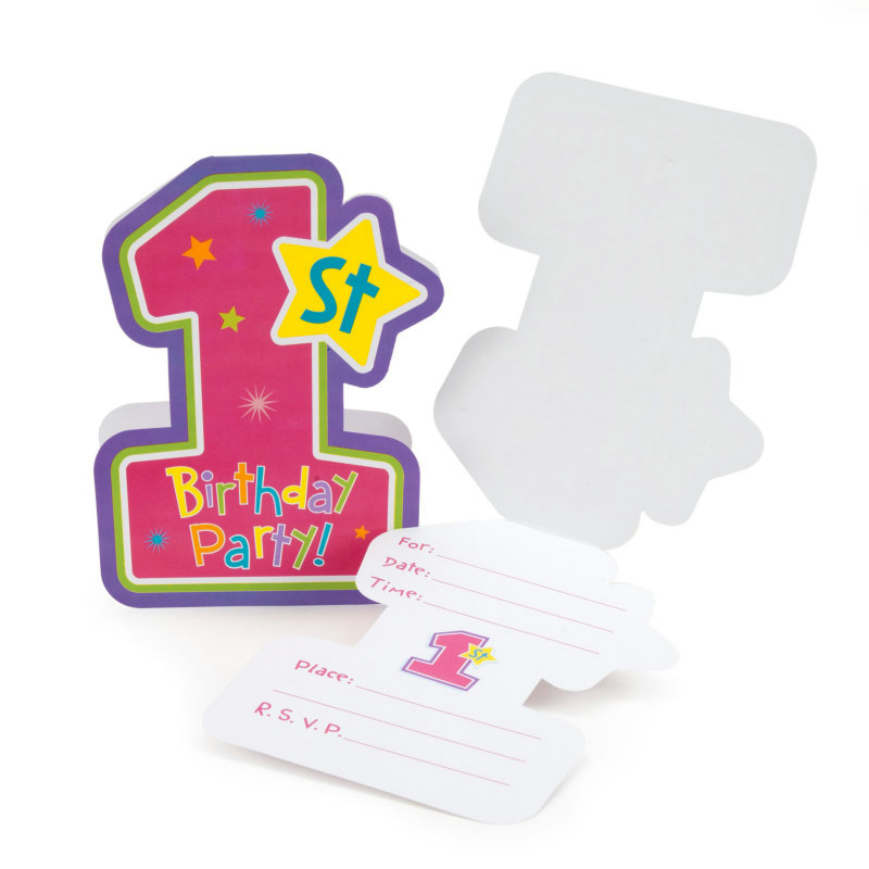 Hugs and Stitches Girl Invitations (8 count)
