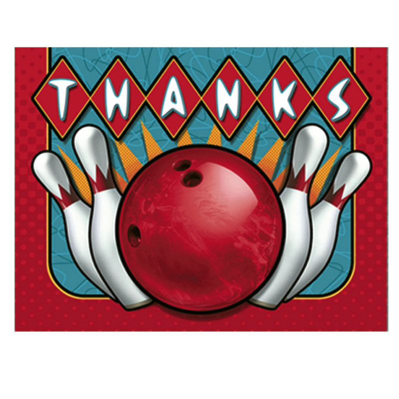 It's A Strike! Bowling Thank You Cards (8 count)