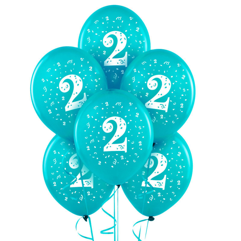 #2 Turquoise 11" Matte Balloons (6 count) #2 Turquoise 11" Matte Balloons (6 count)