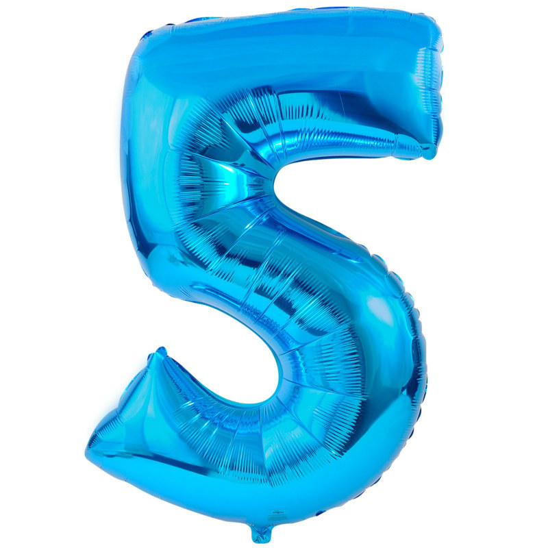 #5 Blue Foil Balloon #5 Blue Foil Balloon