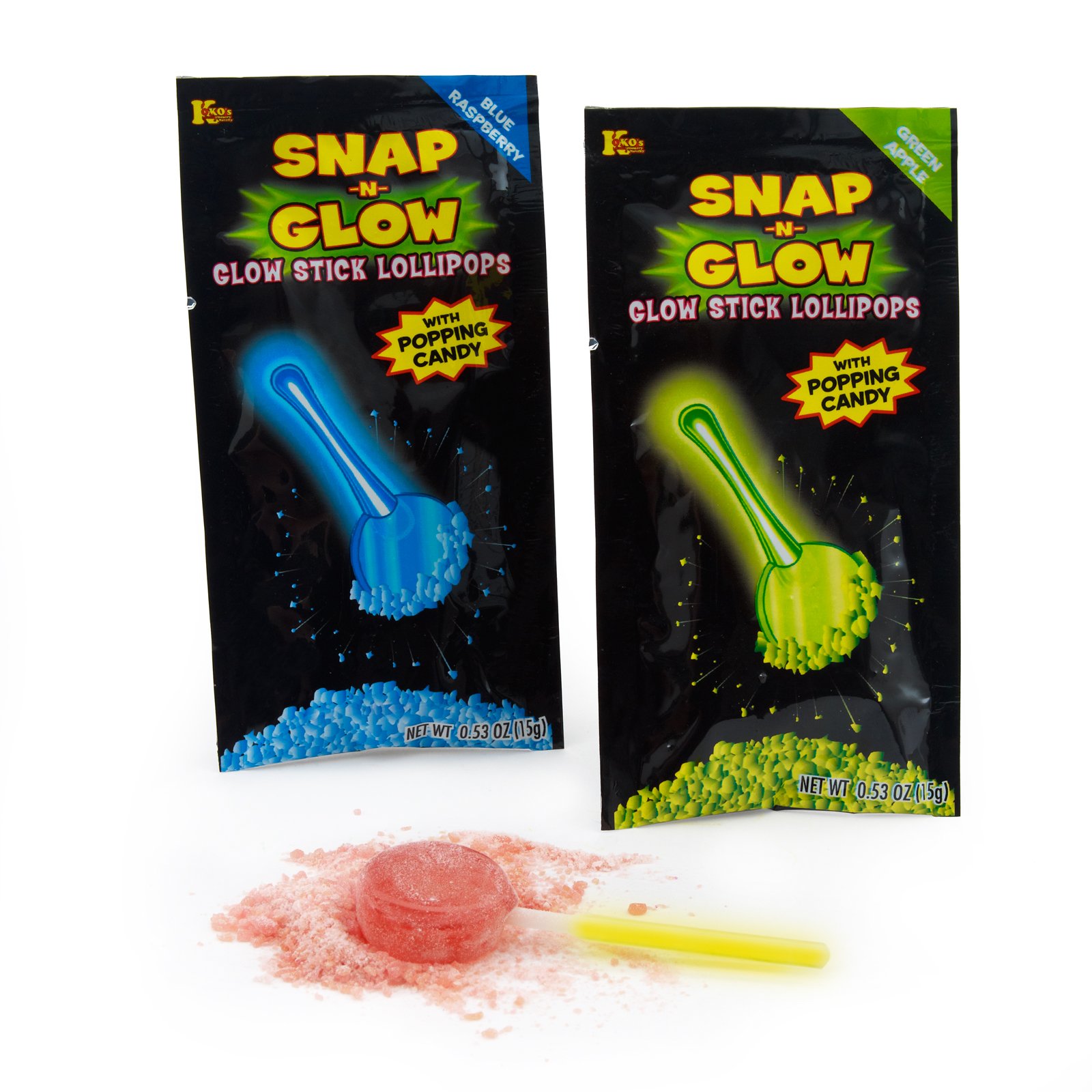 Snap 'N Glow Lollipop with Popping Candy
