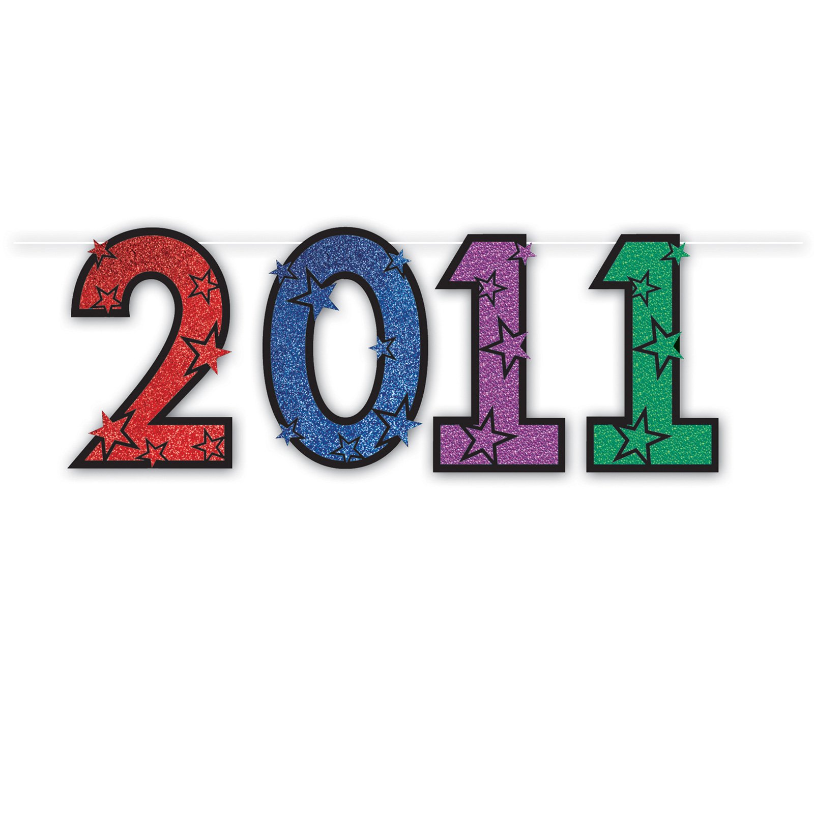 2011 Hanging Glittered Streamer 2011 Hanging Glittered Streamer