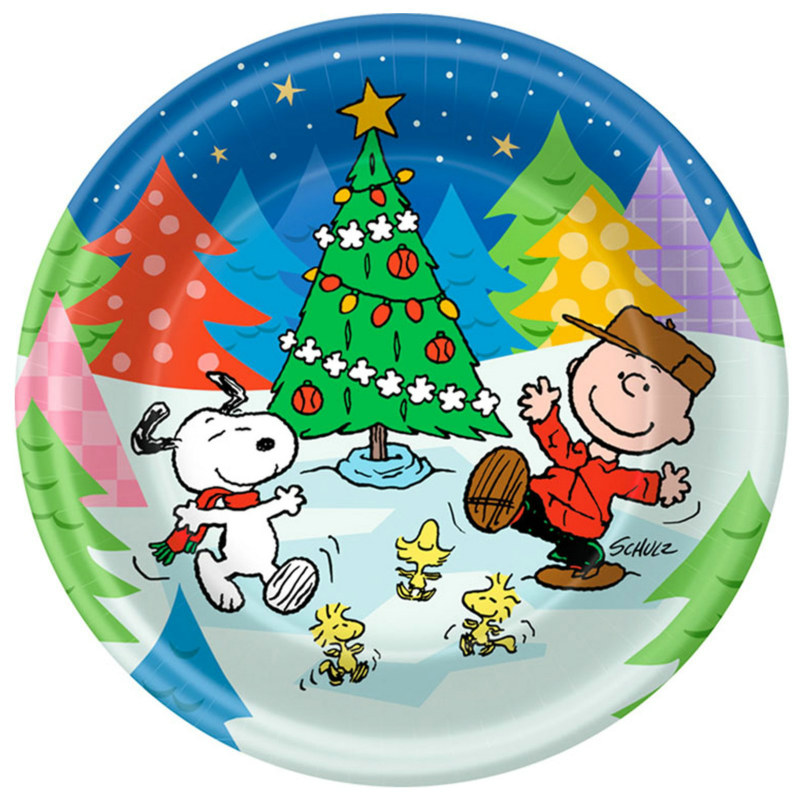Peanuts Christmas Dessert Plates (8 count)
