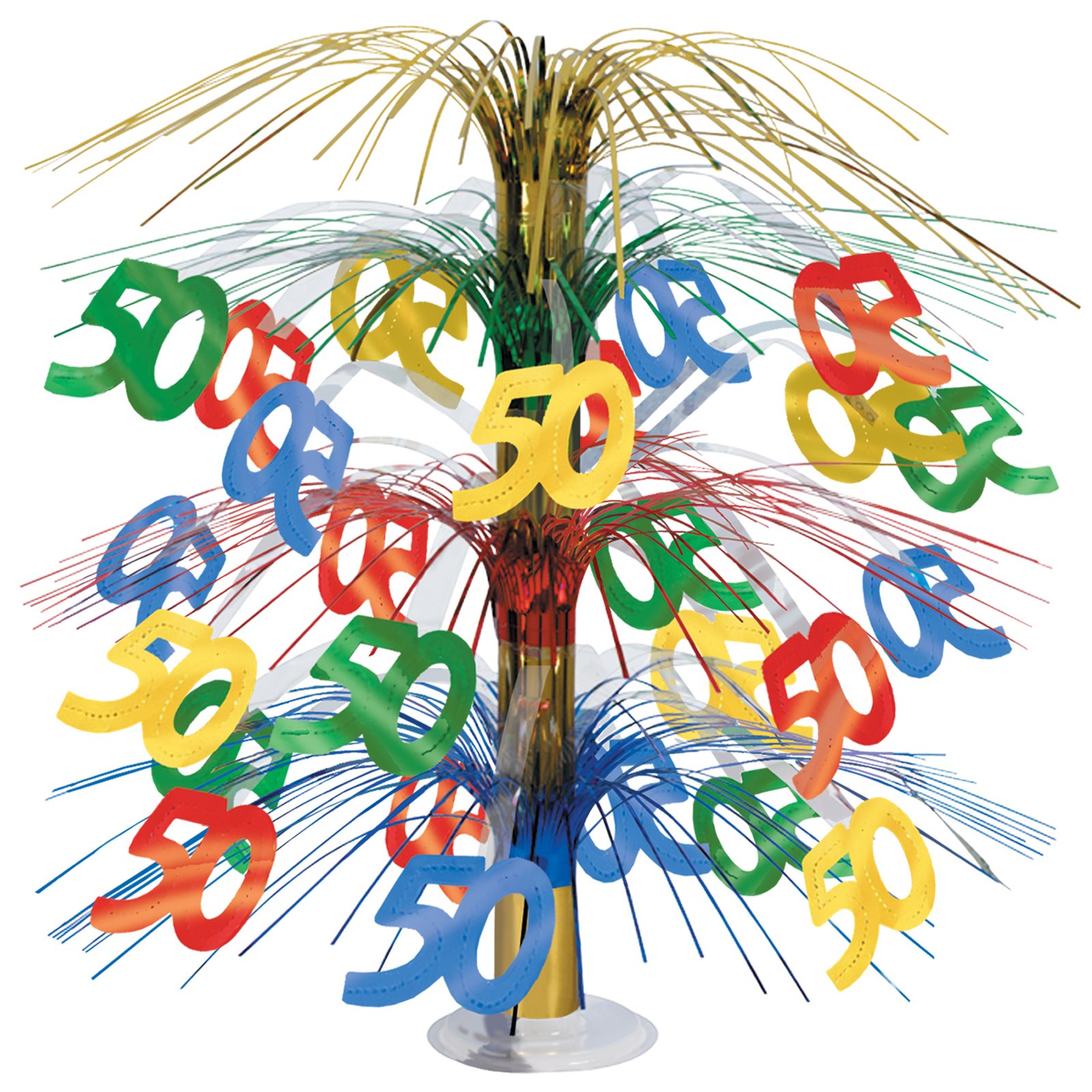 "50" Multi Color Cascade Centerpiece "50" Multi Color Cascade Centerpiece