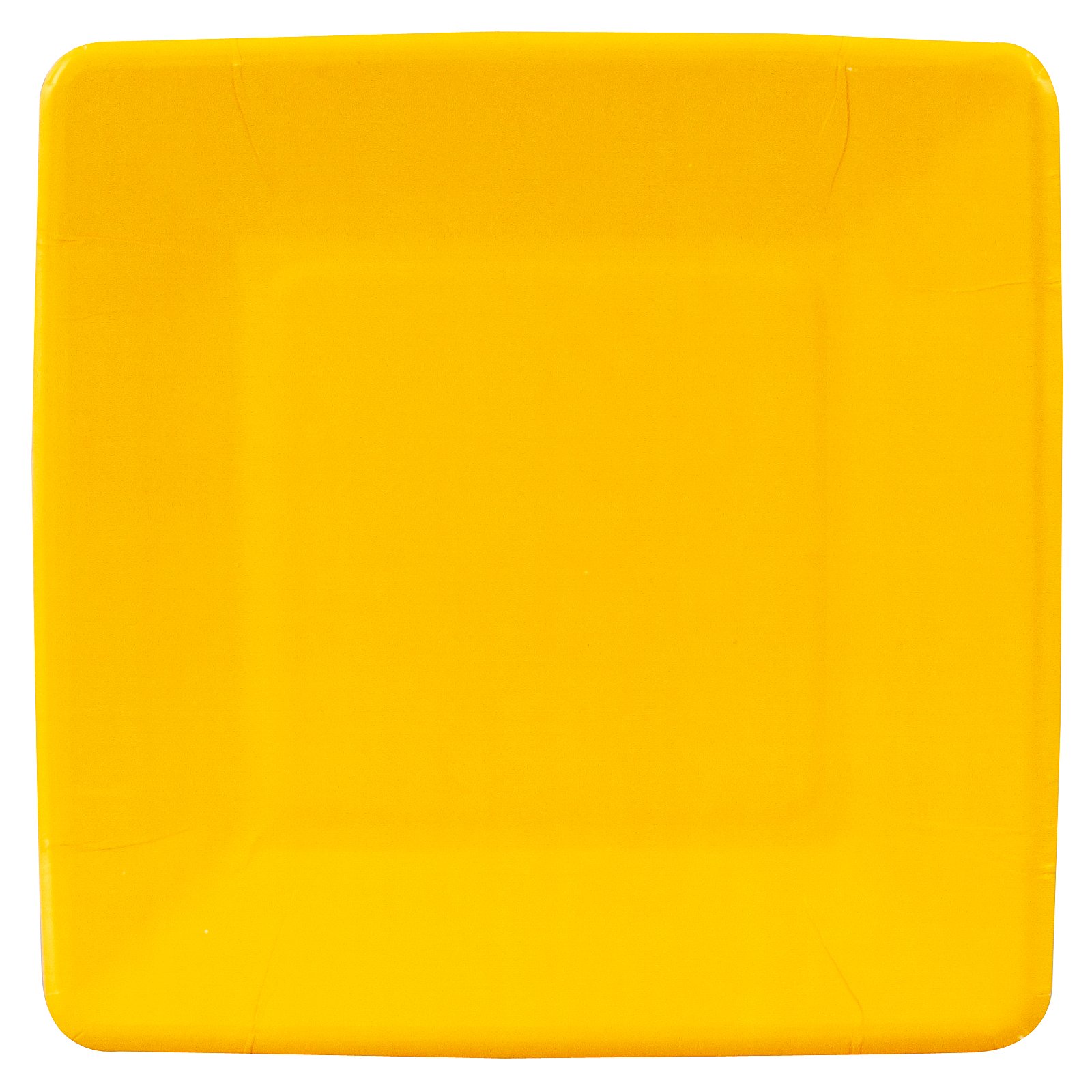 School Bus Yellow (Yellow) Square Dessert Plates (18 count)