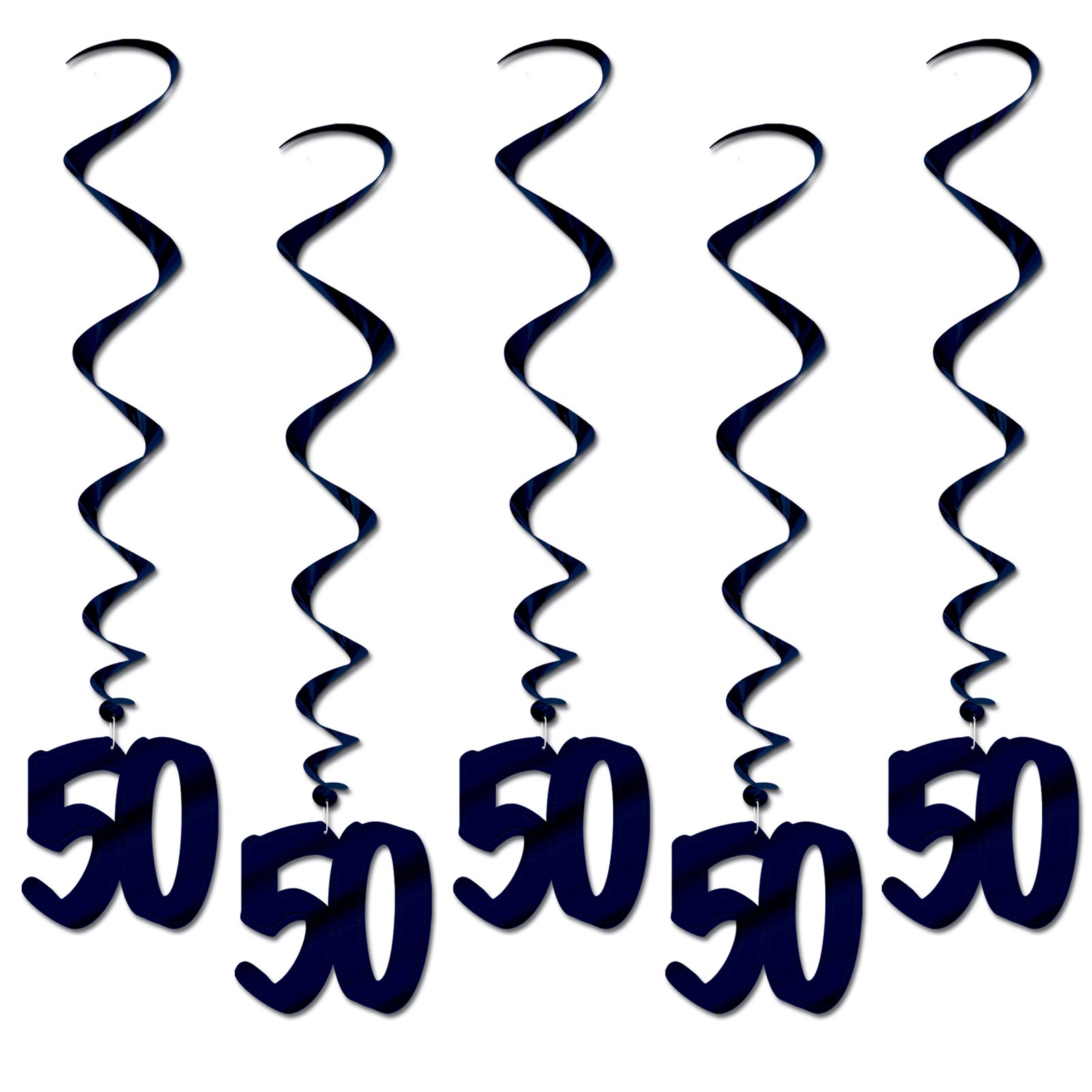 "50" Hanging Whirls (5 count) "50" Hanging Whirls (5 count)