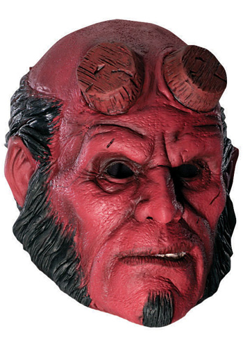 3/4 Latex Hellboy Mask 3/4 Latex Hellboy Mask